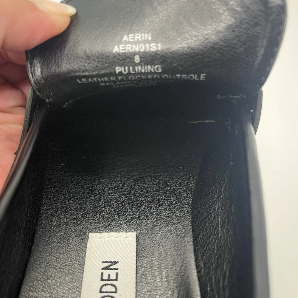 Steve Madden Women's 8 Aerin Chunky Platform Loafers Black With Plastic Chain - Picture 9 of 9